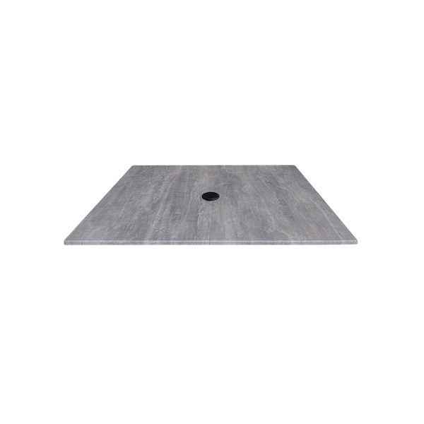 Holland Bar Stool Co 32 x 32 Greystone, IndoorOutdoor AllSeason EuroSlim Table Top with Umbrella Hole by the Co ODS32SGryStnU - main